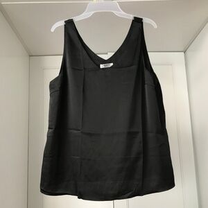Zeagoo Women’s L Silky Sleeveless Black Tank Top Size Large NWT